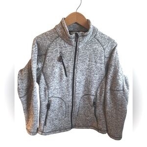 North End Jacket Size Medium Heathered Gray Full Zipper Closure Zippered Pockets